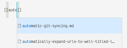 Autocomplete from Markdown Notes with file extension
